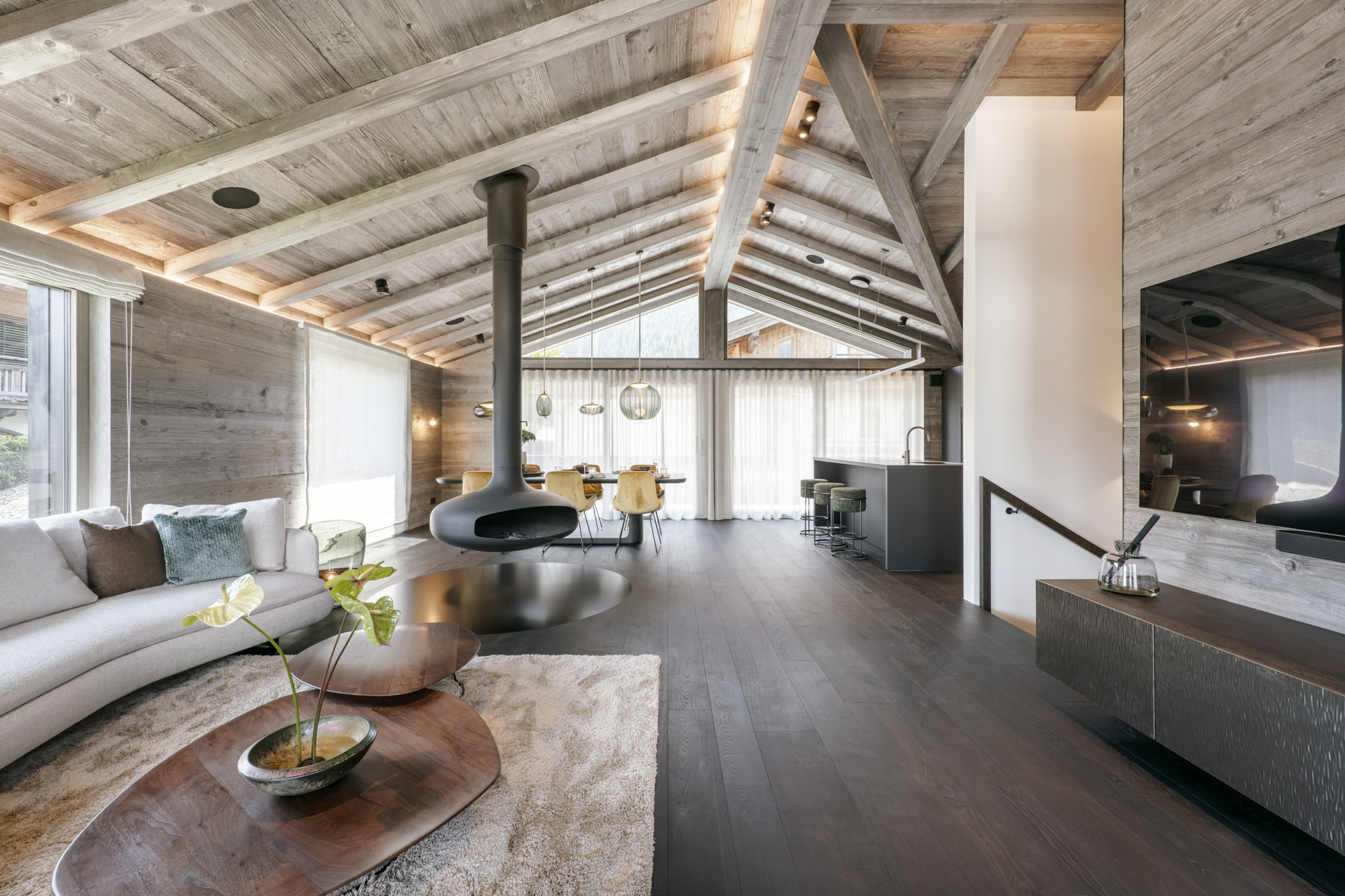 Maukspitz Lodge – Blick in den Wohnbereich